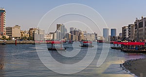 Abra water taxis criss-cross the Dubai Creek in the UAE