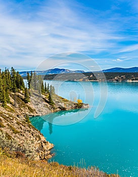 Abraham Lake in Indian summer