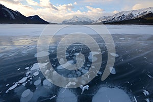 Abraham Lake Windy Sunrise