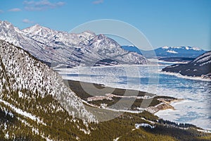 Abraham Lake in the winter