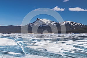 Abraham Lake in the winter