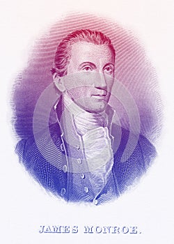 James Monroe 5th U.S. President line art portrait