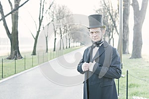 Abraham Lincoln Character Portrait At The National Mall