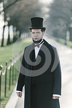 Abraham Lincoln Character Portrait At The National Mall