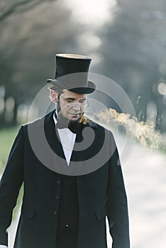 Abraham Lincoln Character Portrait At The National Mall