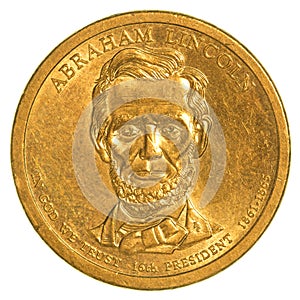 Abraham Lincoln Golden Dollar coin