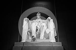 Abraham Lincoln Memorial Bold Black and White