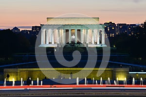 Abraham Lincoln Memorial at night - Washington DC, USA