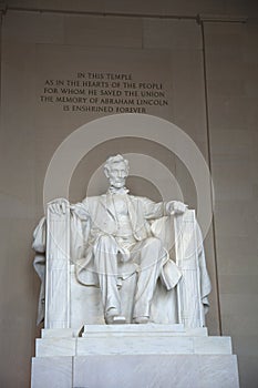 Abraham Lincoln statue at his memorial