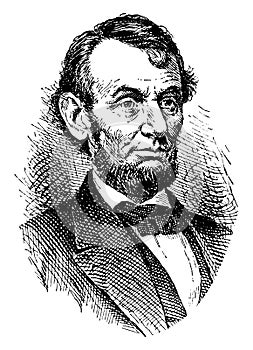 Abraham Lincoln, vintage illustration