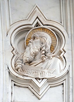 Abraham, relief on the facade of Basilica of Santa Croce in Florence