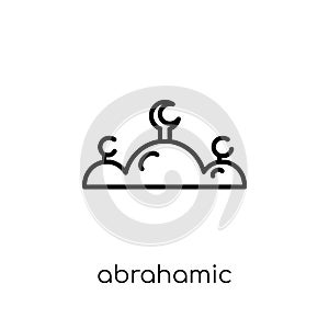 Abrahamic icon. Trendy modern flat linear vector Abrahamic icon photo