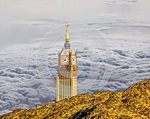 Abraj Al Bait Royal Clock Tower Makkah in Mecca, Saudi Arabia. photo