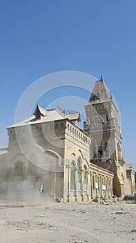 Abrasive blasting and Sand blasting on historic building