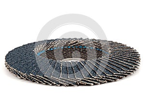 Abrasive flap disc, isolated on white background