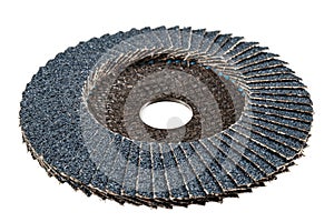 Abrasive flap disc, isolated on white background