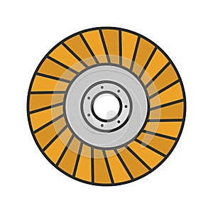 Abrasive flap wheel color icon