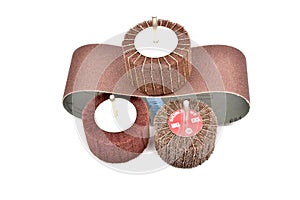 Abrasive wheels isolated on a white background