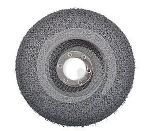 Abrasive wheels on a white