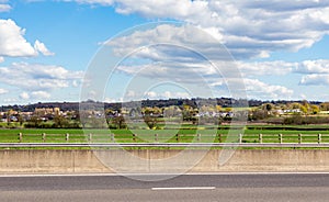 Abridge village in the Essex countryside from the M11