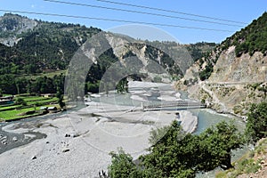 Abridge on Water at Kumrat Valley KP, Pakistan