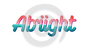 Abright Artistic Script Logo for Creative Branding, vector design Generative AI