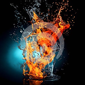 Abrstact Water Abstract Fire