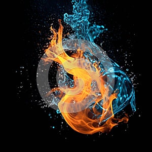 Abrstact Water Abstract Fire