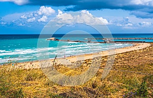 Abruzzo beaches of Punta Penna , Spiaggia dei Libertini and Punta Aderci natural reserve in Vasto - Chieti province - photo