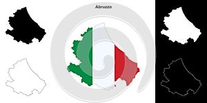 Abruzzo outline map