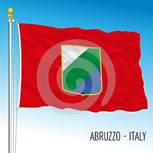 Abruzzo, flag of the region, Italy