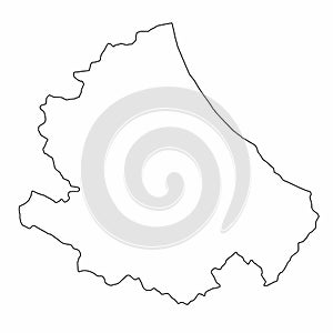Abruzzo outline map