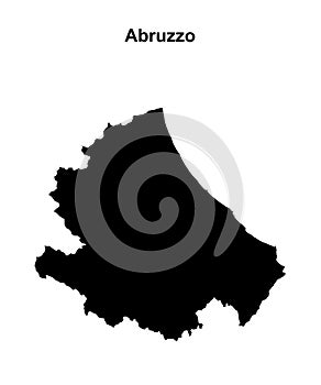 Abruzzo outline map