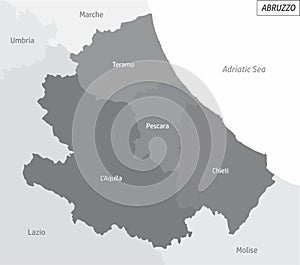 Abruzzo grayscale map