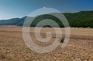 Abruzzo, Roccaraso plateau, Samnite landscape, panorama of the Italian Apennines