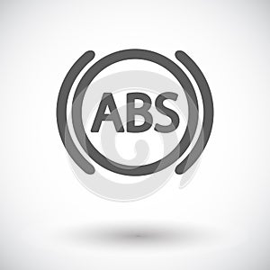 ABS flat single color icon. Vector illustration.