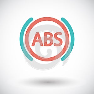ABS flat single color icon. Vector illustration.