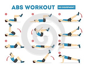 ABS workout for men. Exercise for perfect body