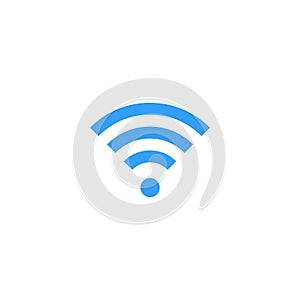 Absctract wifi sign blue in white background