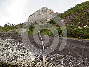 Abseiling from Dedo de deus mountain photo