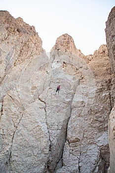 Abseiling in Judaean Desert