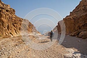 Abseiling in Judaean Desert