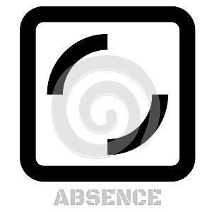 Absence conceptual graphic icon