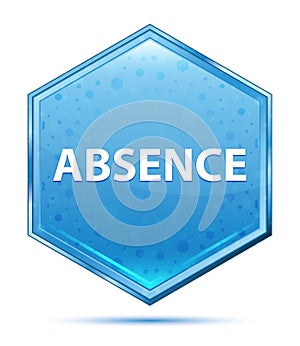 Absence crystal blue hexagon button