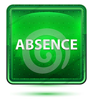 Absence Neon Light Green Square Button