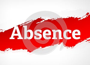 Absence Red Brush Abstract Background Illustration