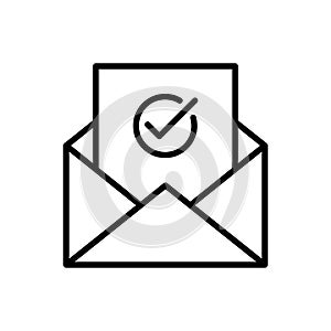 Absentee ballot with envelope icon