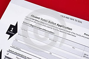 Absentee Voter Application Vote by Mail Form