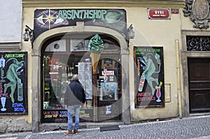 Absinth shop in Prague, Czech Republic