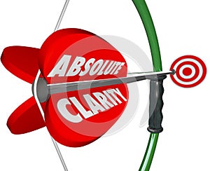 Absolute Clarity Words Bow Arrow Perfect Focus Aim Targeting